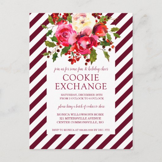 Vrolijk kerstfeest | Kerstkoekjesruil Feestdagenkaart (Voorkant)