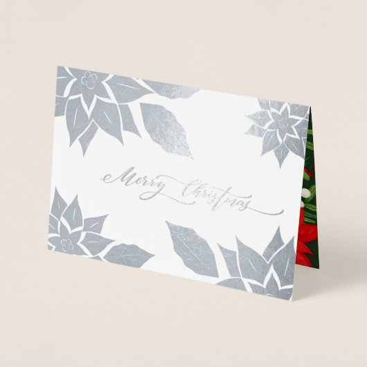 vrolijk kerstfeest. Kerstluxe Folie Kaarten (Voorkant)