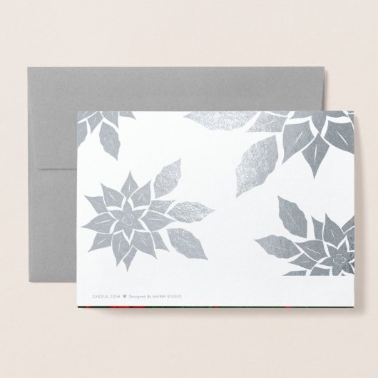 vrolijk kerstfeest. Kerstluxe Folie Kaarten (Met envelop)