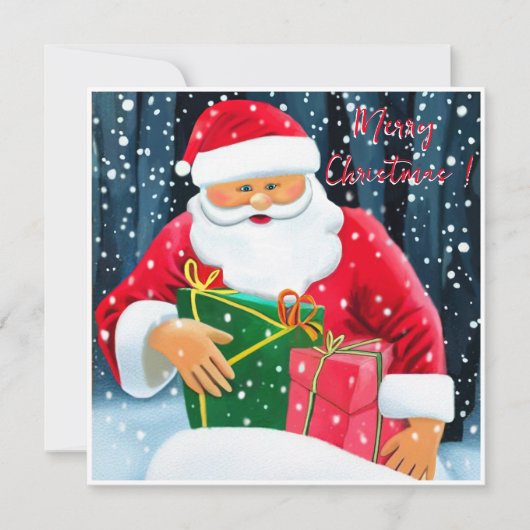 Vrolijk kerstfeest - kerstman (Voorkant)