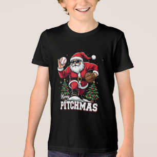Vrolijk Kerstfeest Kerstman Baseball Lover Tri-Blend Shirt