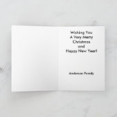 Vrolijk Kerstfeest Kerstman Bos Dieren Boomsneeuw Feestdagen Kaart (Binnen)