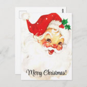 Vrolijk kerstfeest kerstman briefkaart (Voorkant / Achterkant)