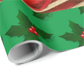 VROLIJK KERSTFEEST KERSTMAN CADEAUPAPIER (Rol Hoek)