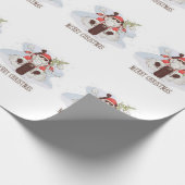 Vrolijk kerstfeest, kerstman cadeaupapier (Hoek)