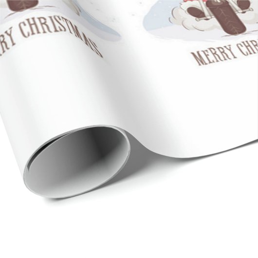 Vrolijk kerstfeest, kerstman cadeaupapier (Rol Hoek)