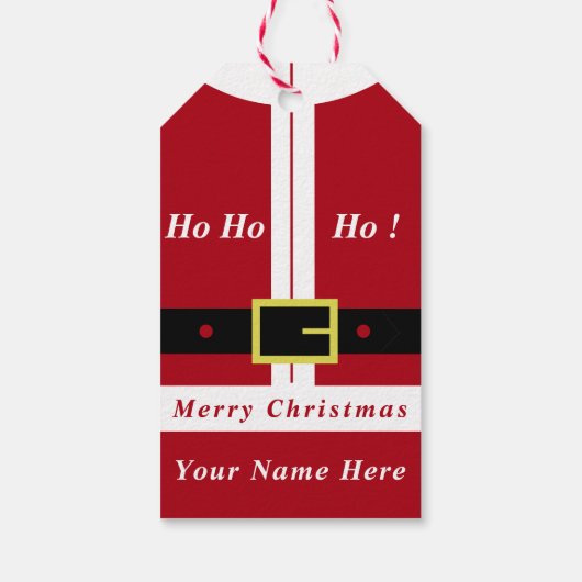 Vrolijk kerstfeest - Kerstman - cadeautje voor je  Cadeaulabel (Achterkant)