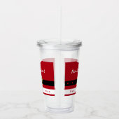 Vrolijk kerstfeest - kerstman - cadeautjes voor ie acryl drinkbeker (Rechts)