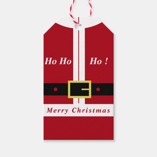 Vrolijk kerstfeest - kerstman - cadeautjes voor ie cadeaulabel (Voorkant)