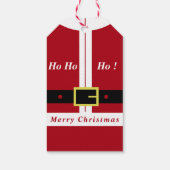 Vrolijk kerstfeest - kerstman - cadeautjes voor ie cadeaulabel (Achterkant)