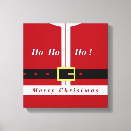 Vrolijk kerstfeest - kerstman - cadeautjes voor ie canvas afdruk (Voorkant)