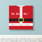 Vrolijk kerstfeest - kerstman - cadeautjes voor ie canvas afdruk (Insitu (Houten vloer))
