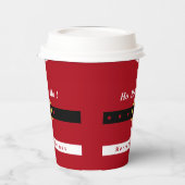 Vrolijk kerstfeest - kerstman - cadeautjes voor ie papieren bekers (Links)