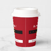 Vrolijk kerstfeest - kerstman - cadeautjes voor ie papieren bekers (Rechts)