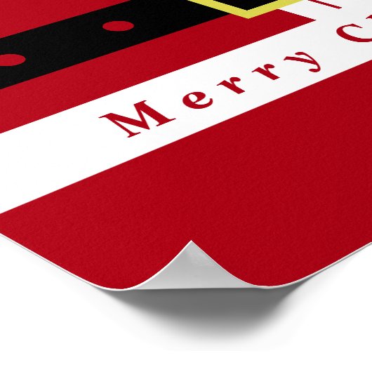 Vrolijk kerstfeest - kerstman - cadeautjes voor ie poster (Hoek)