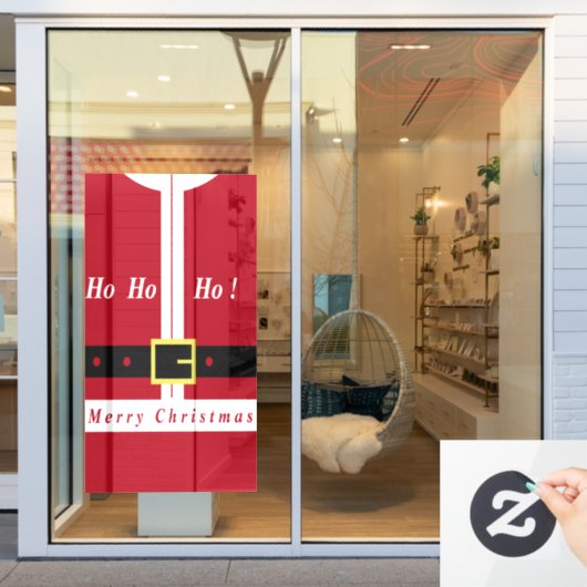 Vrolijk kerstfeest - kerstman - cadeautjes voor ie raamsticker (Winkelraam)