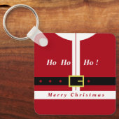 Vrolijk kerstfeest - kerstman - cadeautjes voor ie sleutelhanger (Voorkant)