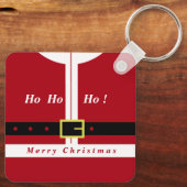 Vrolijk kerstfeest - kerstman - cadeautjes voor ie sleutelhanger (Achterkant)