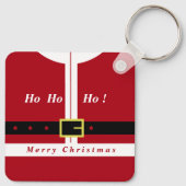 Vrolijk kerstfeest - kerstman - cadeautjes voor ie sleutelhanger (Achterkant)