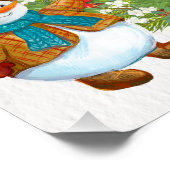 Vrolijk kerstfeest Kerstman en mevrouw Claus Perfect Poster (Hoek)