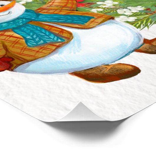 Vrolijk kerstfeest Kerstman en mevrouw Claus Perfect Poster (Hoek)