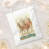 Vrolijk kerstfeest (kerstman en renrendiertje) bedankzakje (Geknipt)