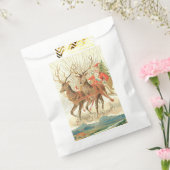 Vrolijk kerstfeest (kerstman en renrendiertje) bedankzakje (Gezegeld)