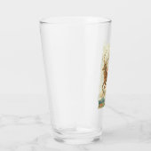 Vrolijk kerstfeest (kerstman en renrendiertje) glas (Rechts)