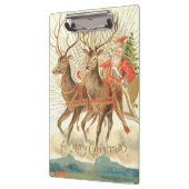 Vrolijk kerstfeest (kerstman en renrendiertje) klembord (Links)