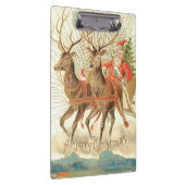 Vrolijk kerstfeest (kerstman en renrendiertje) klembord (Rechts)