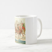 Vrolijk kerstfeest (kerstman en renrendiertje) koffiemok (Voorkant rechts)