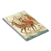 Vrolijk kerstfeest (kerstman en renrendiertje) notitieboek (Rechterzijde)