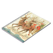 Vrolijk kerstfeest (kerstman en renrendiertje) notitieboek (Linkerzijde)