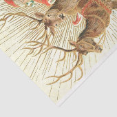 Vrolijk kerstfeest (kerstman en renrendiertje) tissuepapier (Detail)