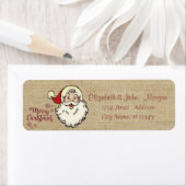 , vrolijk kerstfeest, kerstman etiket (Insitu)