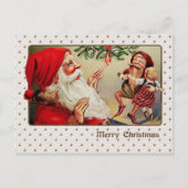 Vrolijk kerstfeest. kerstman feestdagenkaart (Voorkant)