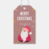  Vrolijk Kerstfeest Kerstman Gift Label Cadeaulabel (Voorkant)