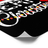 Vrolijk Kerstfeest Kerstman Grappig Familie Poster (Hoek)