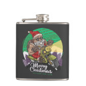 Vrolijk kerstfeest, kerstman heupfles (Voorkant)