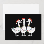 Vrolijk kerstfeest Kerstman Hoed Eenden Kerstvakan Feestdagenkaart (Voorkant / Achterkant)