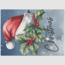 Vrolijk Kerstfeest Kerstman Hoed en Kerst Holly