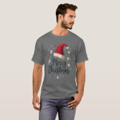 Vrolijk Kerstfeest Kerstman Hoed Kerstmis Familie  T-shirt (Voorkant volledig)