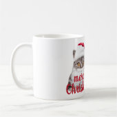 Vrolijk Kerstfeest Kerstman Kat mok (Links)