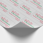 Vrolijk kerstfeest Kerstman komt naar de stad! Cadeaupapier (Hoek)