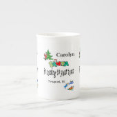 Vrolijk kerstfeest, Kerstman komt naar de stad Porselein Kop (Voorkant)