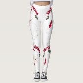 Vrolijk kerstfeest  kerstman leggings (Voorkant)
