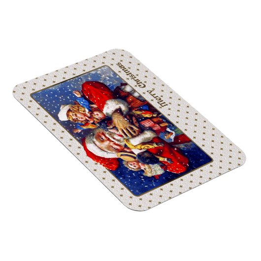 Vrolijk kerstfeest.  kerstman magneet (Rechterzijde)