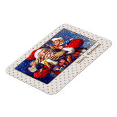 Vrolijk kerstfeest.  kerstman magneet (Linkerzijde)