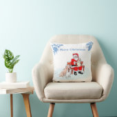 Vrolijk kerstfeest - Kerstman met kat en hond Kussen (Stoel)