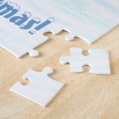 Vrolijk kerstfeest - Kerstman met kat en hond Legpuzzel (Zijkant)